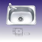 China 1 Bowl Polished Stainless Steel Kitchen Sink With Faucet 550 X 400mm distributor